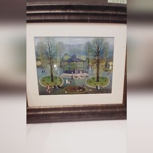 Michael  Delacroix  Kiosque park in Paris signed by Michael Delacroix